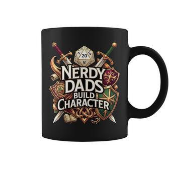 Nerdy Dads Build Character Rpg Dice Tabletop Gamer Coffee Mug - Thegiftio