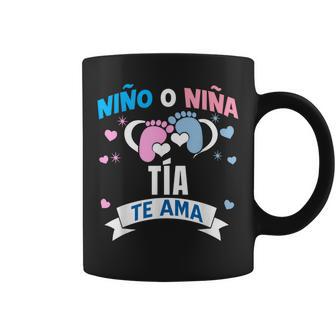 Niño O Niña Tía Te Ama Gender Reveal In Spanish Aunt Coffee Mug - Thegiftio UK