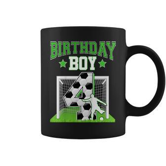 Niños Balón De Fútbol Para 4º Cumpleaños Para Niño De 4 Años Fiesta De Jugador De Bailarín Taza de café - Regaloses