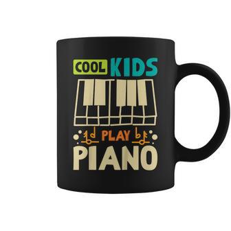 Niños Cool Niños Tocan El Piano Taza de café - Regaloses