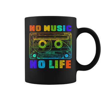 No Music No Life、ヴィンテージカセット音楽愛好家。 コーヒーマグ - Kawaiitshirt