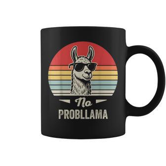 No Probllama Retro Llama Humor Coffee Mug - Thegiftio UK