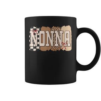 Nonna Leopard Print Checkered Collage Italian Grandma Coffee Mug - Thegiftio UK