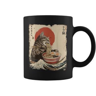 Nouilles Japonaisesintage Chat Gris Chat Tigré Ramen Tasse - Cadeauxyz