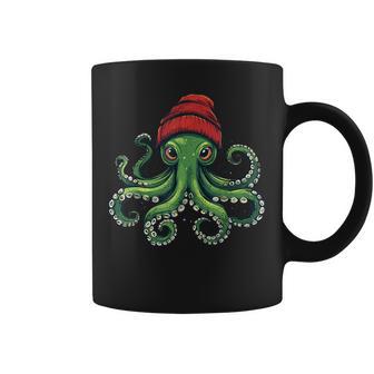 Octopus Wearing Beanie Coffee Mug - Thegiftio UK