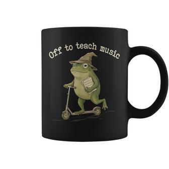 Off To Teach Music Teacher Appreciation Frog Meme Teaching Coffee Mug - Thegiftio UK