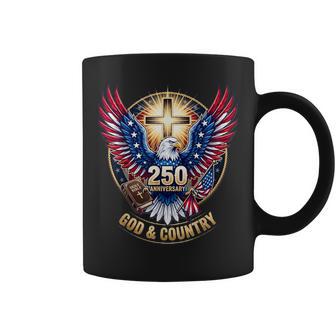 One Nation Under God America 250 Anniversary Eagle Christian Coffee Mug - Monsterry