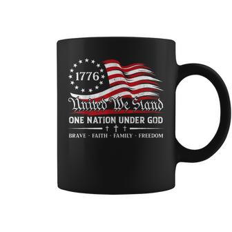 One Nation Under God Us Flag Patriotic Christian 4Th Of July Coffee Mug - Thegiftio UK