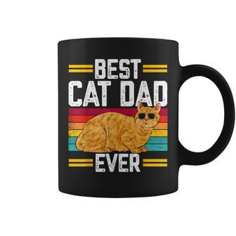 Orange Cat Best Cat Dad Ever Orange Tabby Cat Coffee Mug | Seseable UK