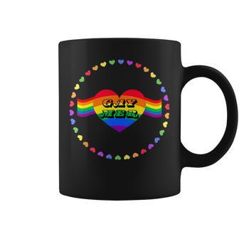 Orgullo Corazón Arco Iris Bandera Circulo Gaymer Gay Gamer Taza de café - Regaloses