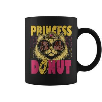 This Is An Outrage Princess Cat Donut Gold Mens Coffee Mug - Thegiftio UK