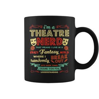 Oy Un Nerd Del Teatro Actores De Teatro Divertidos Actores Cuello Taza de café - Regaloses