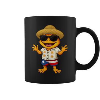 Hispanic Heritage Cool Coqui Frog Puerto Rico Flag Boys Kids Coffee Mug - Thegiftio UK