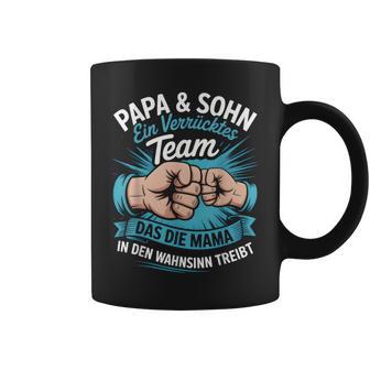 Papa &Ohn Einerrücktes Team Partnerlookateratertag Tassen - Seseable