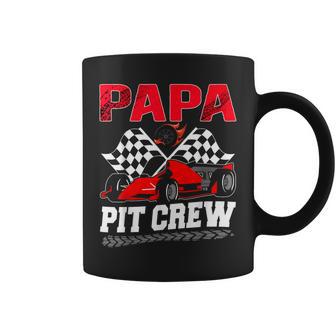 Papa Pit Crew Racing Family Race Car Birthday Boy Coffee Mug - Monsterry