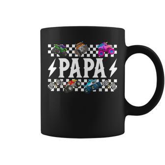 Papa Retro Monster Truck Family Crew Birthday Matching Coffee Mug - Thegiftio UK