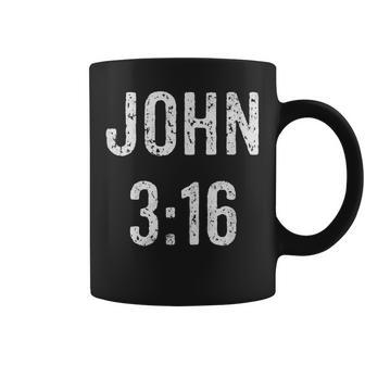 Para Hombre Cristiano Con Aspecto Grunge John 3 Taza de café - Regaloses