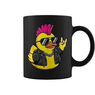 Pato De Goma Punk In Mangas Taza de café - Regaloses
