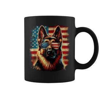 Patriotic American Flag German Shepherd 4Th Of July Coffee Mug - Thegiftio UK
