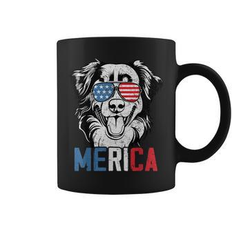 Patriotic Australian Shepherd Dog Merica 4Th Of July Coffee Mug - Thegiftio UK