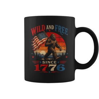 Patriotic Bigfoot Wild And Free Since 1776 American Flag Coffee Mug - Thegiftio UK