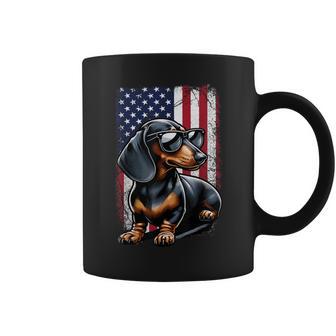 Patriotic Dachshund American Flag 4Th Of July Wiener Dog Coffee Mug - Thegiftio UK