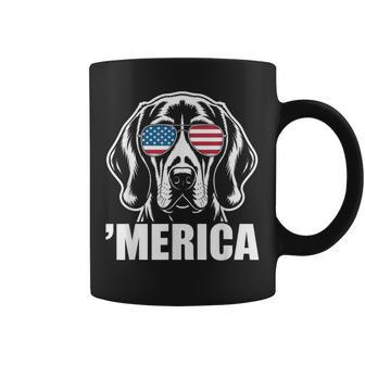 Patriotic Usa American Flag 4Th Of July Redbone Coonhound Coffee Mug - Thegiftio UK
