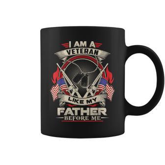 Patriotic I Am A Veteran Like My Father Before Me Proud Coffee Mug - Thegiftio