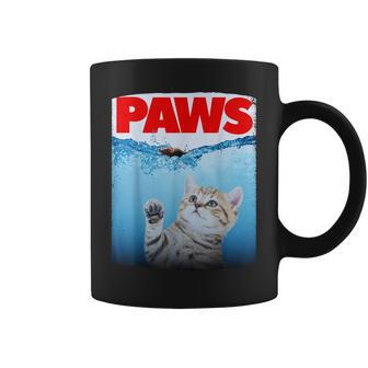 Paws Parody Cat Chasing A Cutecared Mouse Cat Lover コーヒーマグ - Kawaiitshirt