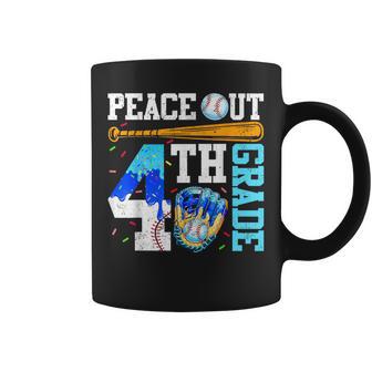 Peace Out 4 Grade Fourth Baseball Graduation Last Day Boy Coffee Mug - Thegiftio UK