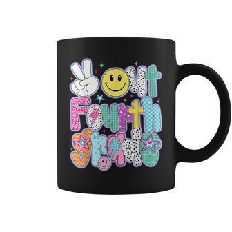 Peace Out Fourth Grade Happy Last Day Of School Retro Coffee Mug - Monsterry