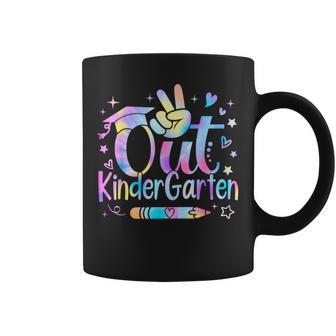 Peace Out Kindergarten Cute Tie Dye Last Day Of School Coffee Mug - Thegiftio UK