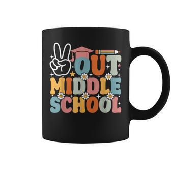Peace Out Middle School Last Day Of School Graduation Coffee Mug - Thegiftio UK