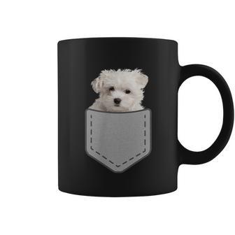 Perro Perrito Maltés Enu Bolsillo Taza de café - Regaloses