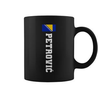 Petrovic Bosnia Bandera Apellido Escudo Del Brazo Emblema Cresta In Mangas Taza de café - Regaloses