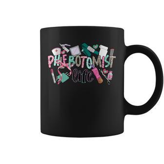 Phlebotomist Life Leopard Coquette Phlebotomy Nurse Coffee Mug - Thegiftio UK