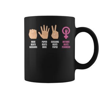 Pierre Papier Ciseaux Féminisme Tasse - Cadeauxyz
