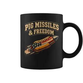 Pig Missiles And Freedom 4Th Of July Hotdog Coffee Mug - Thegiftio UK