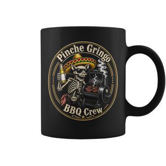Pinche Gringo Bbq Crew Skeleton Pig Grilling Beer On Back Coffee Mug - Thegiftio UK