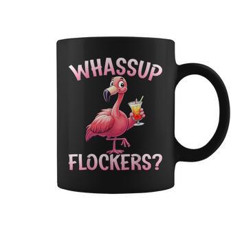 Pink Flaming Flamingo Lover Whassup Flockers Coffee Mug - Thegiftio UK