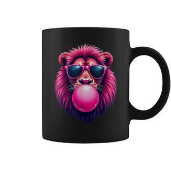 Pink Lion Blowing Bubble Gum Coffee Mug - Thegiftio UK