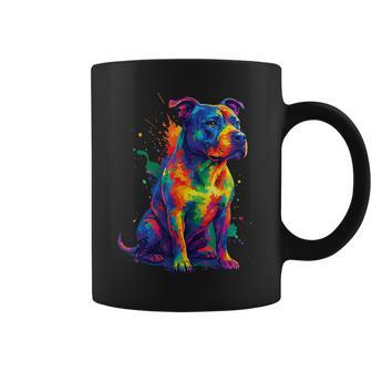 Pit Bull Dog Colorful Coffee Mug - Monsterry