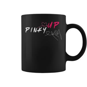 Pop Inspired Pinky Up Cute Kats Eye Hand Heart Gesture Coffee Mug - Thegiftio UK