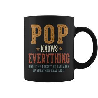 Pop Knows Everything Humorous Father's Day Pop Coffee Mug - Thegiftio UK