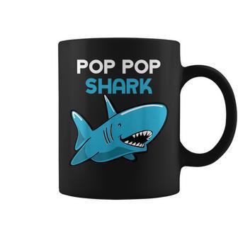 Pop-Pop Shark Family Grandpa Poppop Coffee Mug - Thegiftio UK