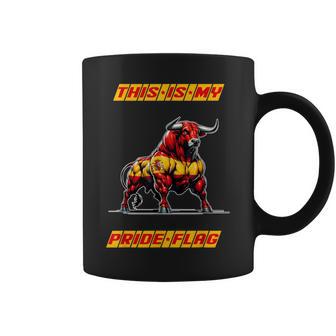 This Is My Pride Bandera España Banderas Toros Pamplona Taza de café - Regaloses