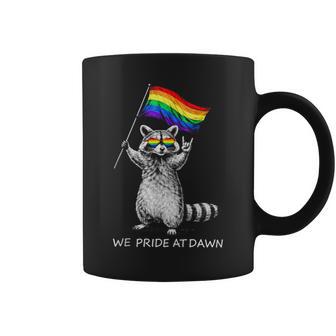 We Pride At Dawn Cute Lgbtq Raccoon Pride Flag Pride Month Coffee Mug - Thegiftio UK