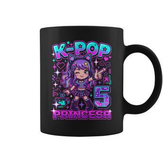Princesa Kpop 5 Años Cumpleaños Niña Anime K-Pop Taza de café - Regaloses