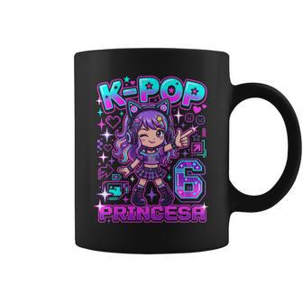 Princesa Kpop 6 Años Cumpleaños Niña Anime K-Pop Taza de café - Regaloses