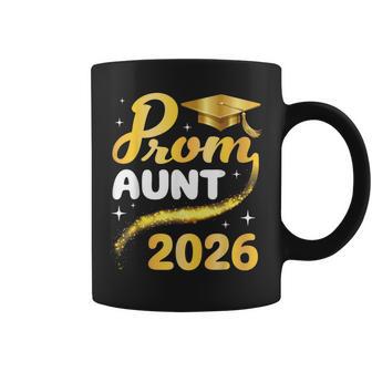 Prom Aunt 2026 Senior Graduation Class Of School Gold Cap Coffee Mug - Monsterry